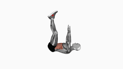 Crunch (piernas rectas hacia arriba)
